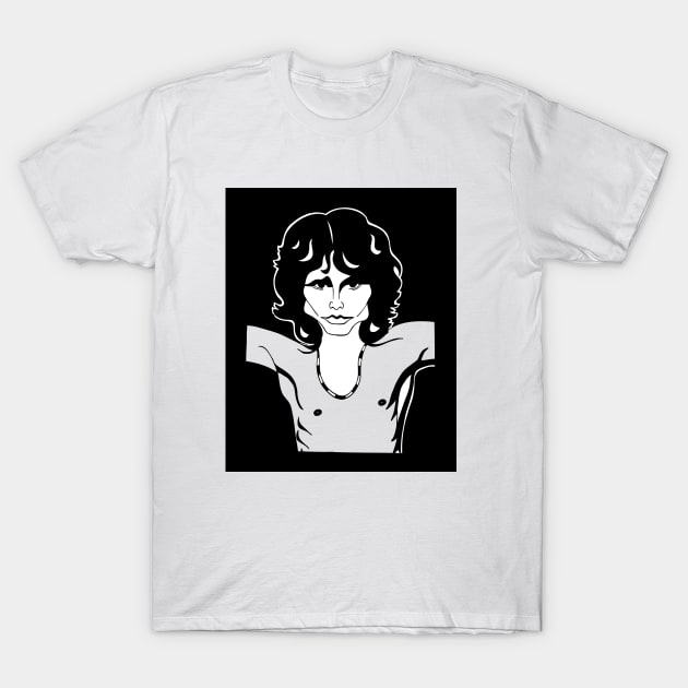 Jim Morrison The Doors singer fan art T-Shirt by cartoonistguy